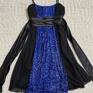 Black and Blue Sparkle Dress Size Small